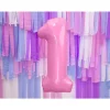 Folienballon Zahl "1" rosa 86 cm