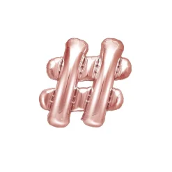 Folienballon "#" Zeichen" roségold 35 cm