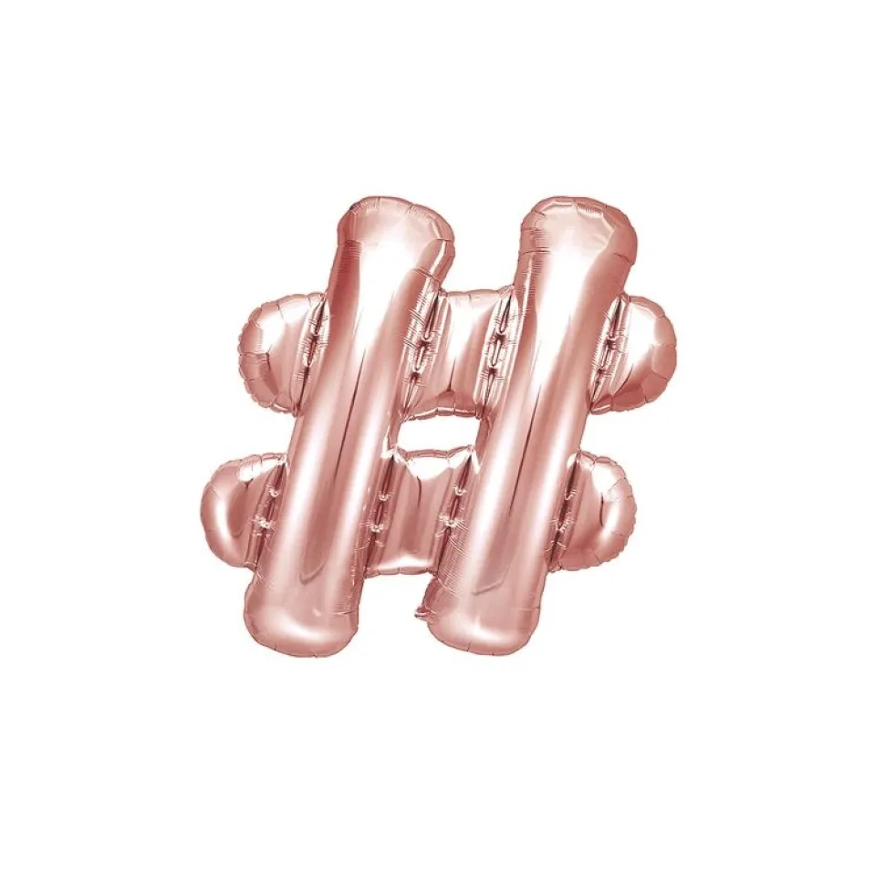 Folienballon "#" Zeichen" roségold 35 cm