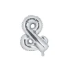 Folienballon "&" Zeichen silber 35 cm