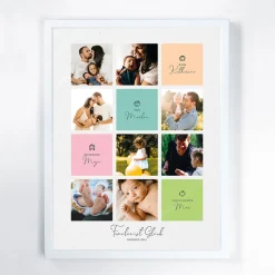 Fotocollage Familie Pastell als Download oder Druck