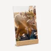 Fotogeschenk 12er Set mit Fotoaufsteller Holz hoch