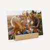 Fotogeschenk 12er Set mit Fotoaufsteller Holz quer