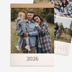 Foto Wandkalender 2026 A4 hoch inkl. Holzleiste