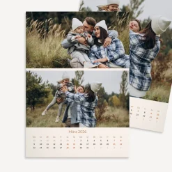 Foto Wandkalender 2026 A4 hoch inkl. Holzleiste