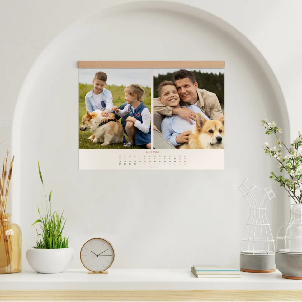 Foto Wandkalender 2026 A3 quer inkl. Holzleiste