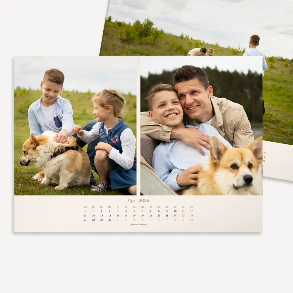 Foto Wandkalender 2026 A3 quer inkl. Holzleiste