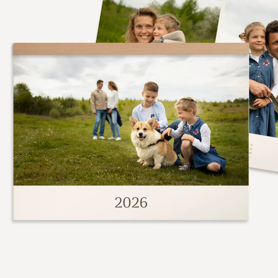 Foto Wandkalender 2026 A3 quer inkl. Holzleiste