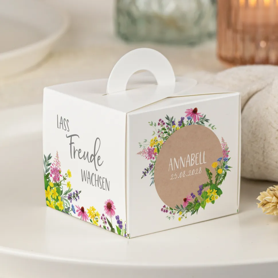Gastgeschenk Anzuchtset Box "Wildblumen"