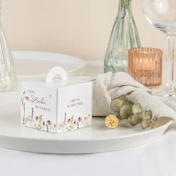 Gastgeschenk Anzuchtset Box "Wildromantische Blüten"