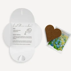 Gastgeschenk Anzuchtset Herz Kommunion Junge "Kreuz Modern"