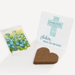 Gastgeschenk Anzuchtset Herz Kommunion Junge 