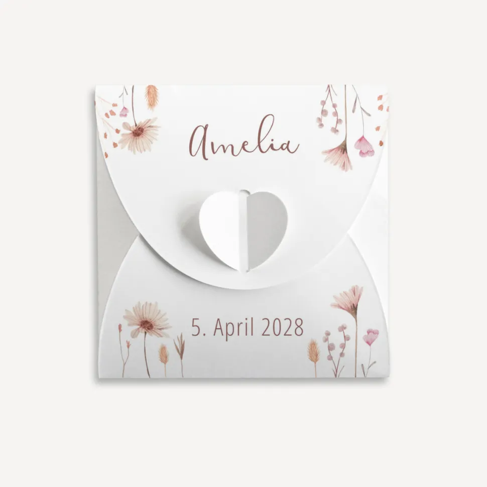 Gastgeschenk Anzuchtset Herz "Wild Flowers"