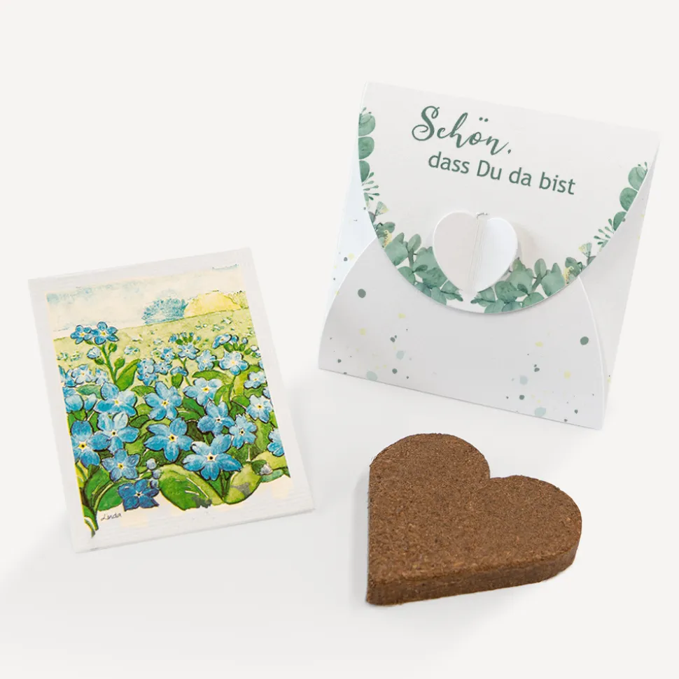 Gastgeschenk Anzuchtset Herz "Eukalyptuskranz"