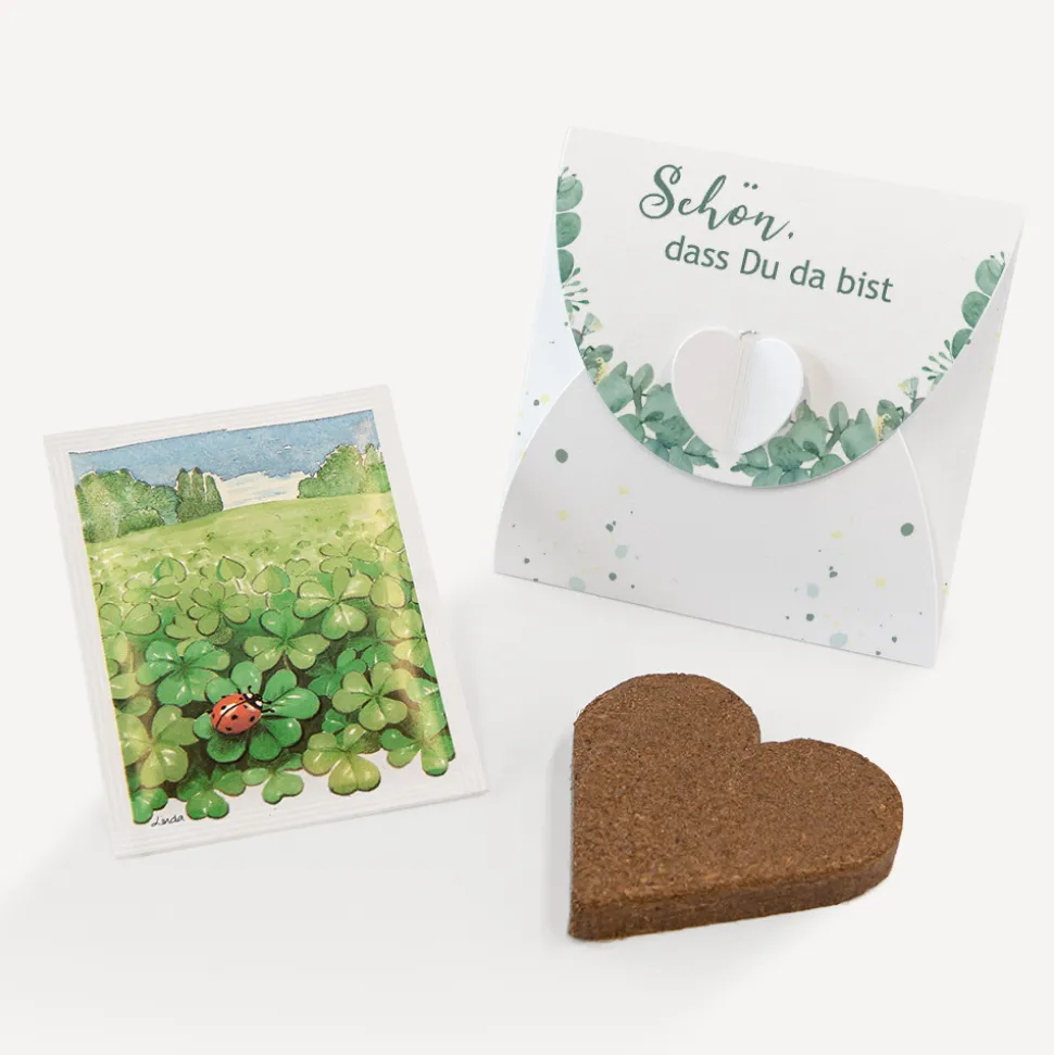 Gastgeschenk Anzuchtset Herz "Eukalyptuskranz"