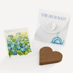 Gastgeschenk Anzuchtset Herz "Wal"