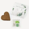 Gastgeschenk Anzuchtset Herz "Aquarell Eukalyptus Zweige"