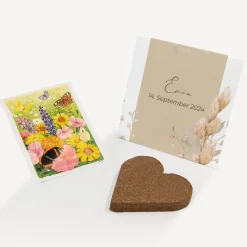 Gastgeschenk Anzuchtset Herz "Trockengras"