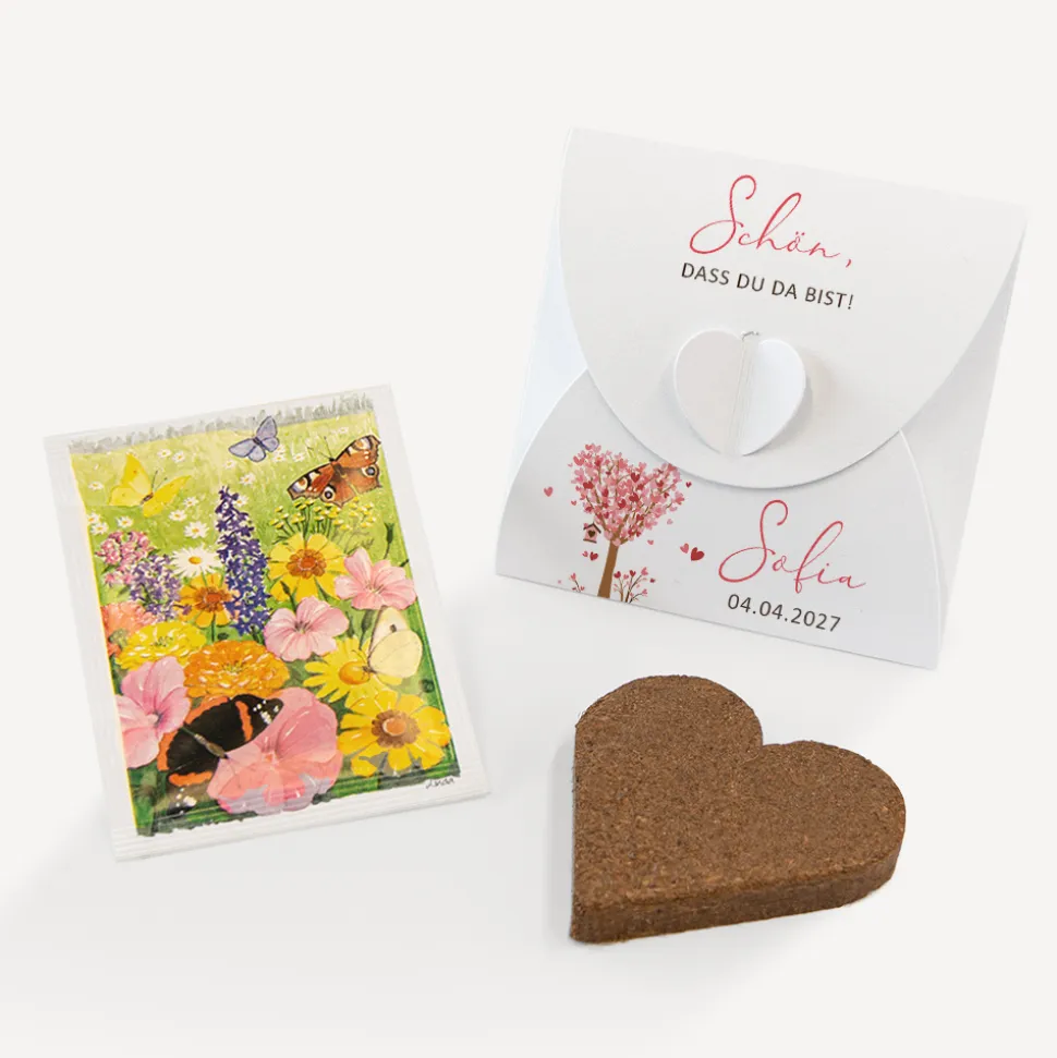 Gastgeschenk Anzuchtset Herz "Baum Herzen"