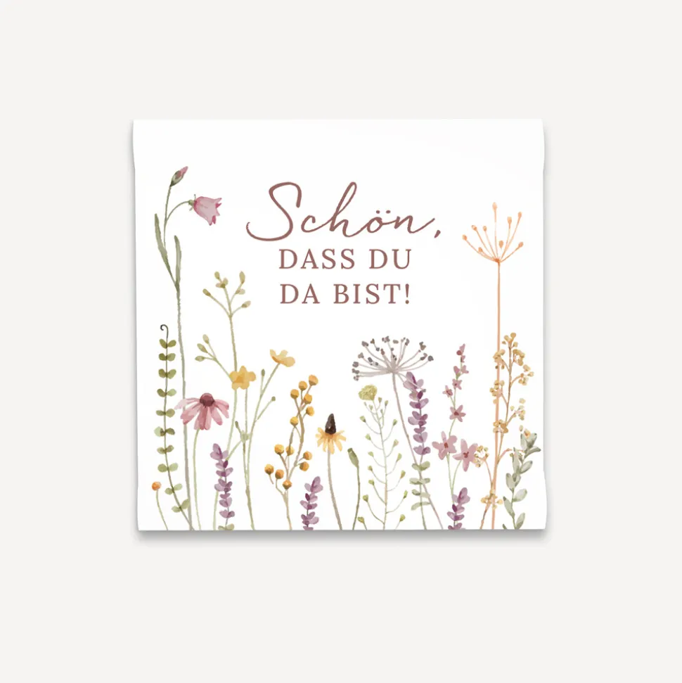 Gastgeschenk Anzuchtset Herz "Wildromantische Blüten"