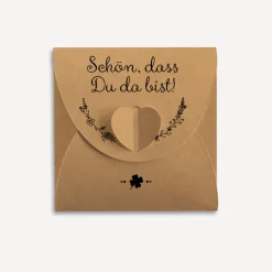 Gastgeschenk Anzuchtset Herz "Vintage Natural"