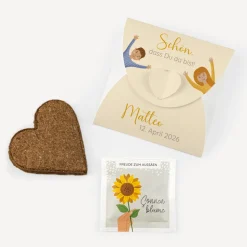 Gastgeschenk Anzuchtset Herz "Ihr seid meine Freunde!"