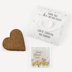 Gastgeschenk Anzuchtset Herz "Konfetti"