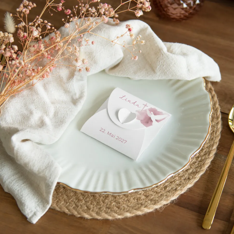 Gastgeschenk Anzuchtset Herz "Taube"