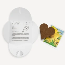 Gastgeschenk Anzuchtset Herz "Regenbogen Symbole"
