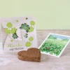Gastgeschenk Anzuchtset Herz "Glücksklee"