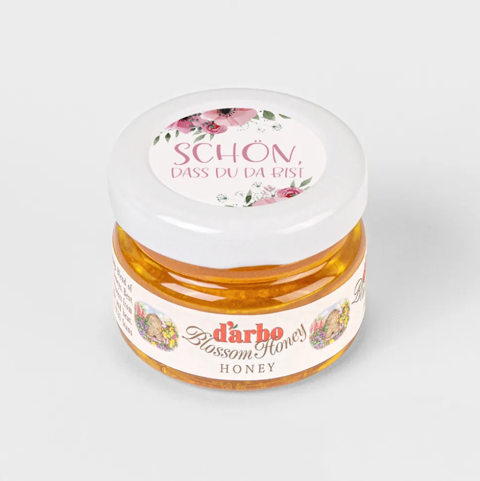 Gastgeschenk Blütenhonig mit Aufkleber "Bohemian Summer"