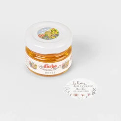 Gastgeschenk Blütenhonig mit Aufkleber