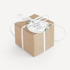 Gastgeschenk Box + Anhänger "Aquarell Eukalyptus Zweige"