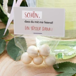 Gastgeschenk Einschulung Tüte transparent + Etikett