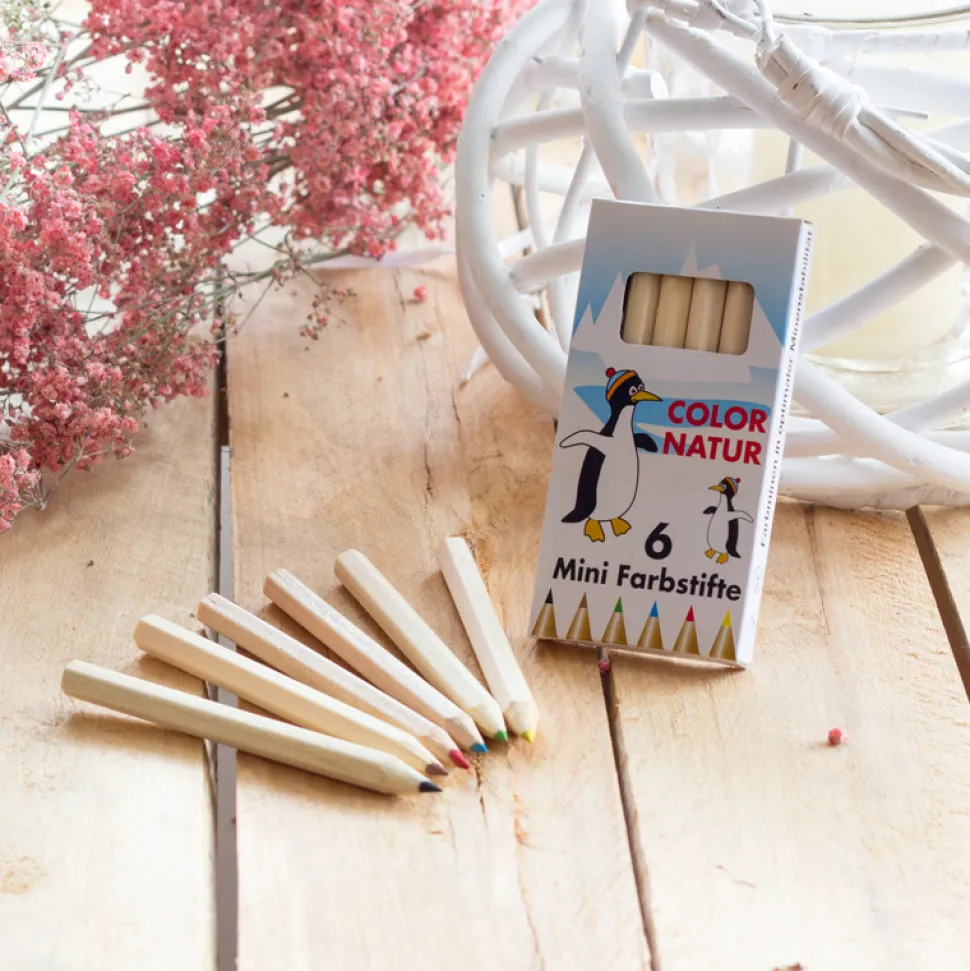 Gastgeschenk für Kinder 6 Mini Buntstifte
