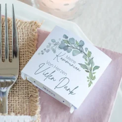 Gastgeschenk Kommunion Banderole Mini Schokolade Naturell