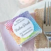 Gastgeschenk Kommunion Banderole Mini Schokolade Regenbogen Kreis modern