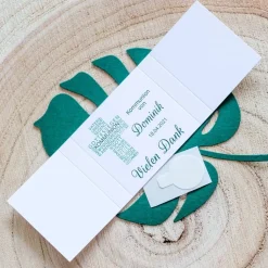 Gastgeschenk Kommunion Junge Banderole Mini Schokolade Kreuz Modern