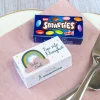 Gastgeschenk Kommunion Mädchen SMARTIES mini + Banderole Regenbogen