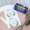 Gastgeschenk Konfirmation Junge SMARTIES mini + Banderole "Eukalyptus Geometrie"