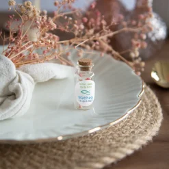 Gastgeschenk Mini Glasröhrchen mit Aufkleber Junge 