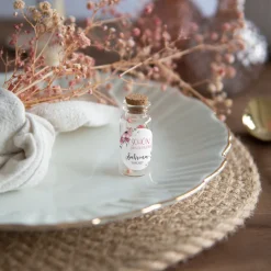Gastgeschenk Mini Glasröhrchen mit Aufkleber 
