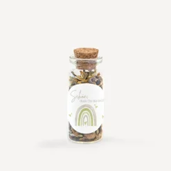 Gastgeschenk Mini Glasröhrchen mit Aufkleber