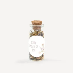 Gastgeschenk Mini Glasröhrchen mit Aufkleber "Natur"