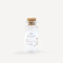 Gastgeschenk Mini Glasröhrchen mit Aufkleber