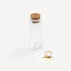 Gastgeschenk Mini Glasröhrchen mit Aufkleber