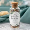 Gastgeschenk Mini Glasröhrchen mit Aufkleber "Aquarell Eukalyptus Zweige"