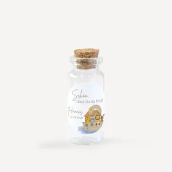 Gastgeschenk Mini Glasröhrchen mit Aufkleber