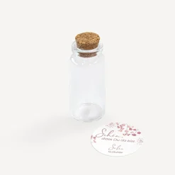 Gastgeschenk Mini Glasröhrchen + Aufkleber "Trockenblumen Blush"