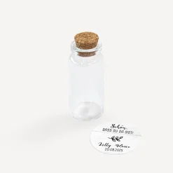 Gastgeschenk Mini Glasröhrchen mit Aufkleber 